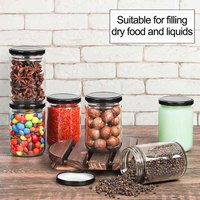 Bocaux Mason à large ouverture de 350 ml (12 oz) en verre, petits bocaux de conserve avec couvercles hermétiques pour confiture et cornichons
