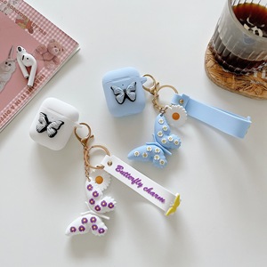 Nouvelle arrivée pour Airpod 3 <span class=keywords><strong>papillon</strong></span> Silicone jolie fille étui pour écouteurs avec porte-clés - Product Image 2