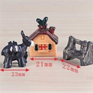 Ensemble de <span class=keywords><strong>trois</strong></span> figurines de chiots et de porcelets de <span class=keywords><strong>dessin</strong></span> <span class=keywords><strong>animé</strong></span>, micro-paysage, petites décorations, artisanat en résine - Product Image 6