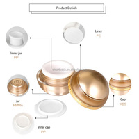 Pot en plastique rond en acrylique à paroi épaisse en forme de boule fantaisie pour crème pour les yeux, crème pour le visage, sérum de soin – Offre Spéciale