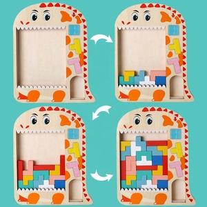 Juguete Montessori, Bloques de Construcción de Madera Multifuncionales, Rompecabezas de Colores, Juego de Apilamiento, Juguete Educativo de Madera para Niños, Regalo - Product Image 3