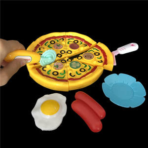 Conjunto completo de comida para niños, juego de comida de imitación, corte de comida feliz, tienda, juego de hamburguesas, lista de promoción de regalos para niños, juguete de cocina para cortar Pizza - Product Image 2