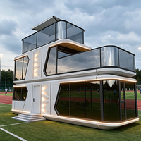 Maison en EPS écologique, structure en acier galvanisé à chaud, mur-rideau en verre, résistante aux tremblements de terre, pour villa, école, atelier, parc, appartement