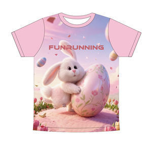 T-shirt imprimé sur toute la surface, créez votre propre logo, 100% polyester, t-shirt personnalisé pour l'événement de Pâques, t-shirt de course amusant, t-shirts par sublimation - Product Image 1