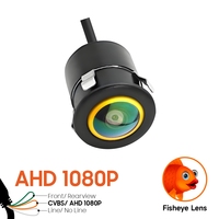 Oeil de poisson doré 18.5mm, type étanche vision nocturne avec niveau IP68, angle de vision de 170 degrés, flash de rétroviseur de voiture