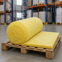Rouleau d'isolation en laine de verre ignifuge R4.0, couverture thermique en fibre de verre avec revêtement en feuille pour la construction de toitures et d'entrepôts