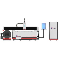 Machine de découpe laser à fibre TSP 3kW 6kW 8kW 10kW avec commande Cypcut, refroidie par eau, type portique, pour tôles et tubes métalliques