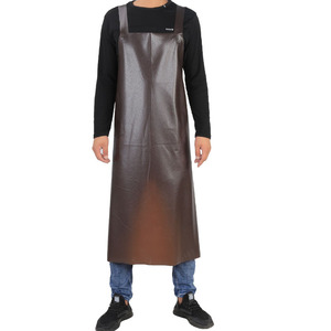 PVC Waterproof Oil Resistant Apron Solid Color Black Adult Work Protection Canteen Seafood Stone Handling Apron - Product Image 5