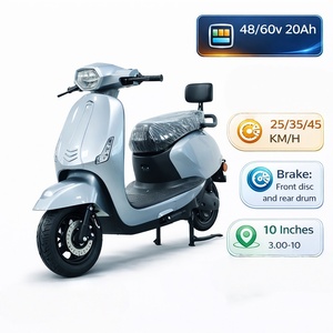 Vente directe d'usine, cyclomoteur électrique, 10 pouces, 27H, moteur 60V, suspension intégrale, prix CKD, scooter électrique à 2 roues - Product Image 1