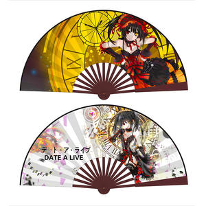 Ventilador plegable de seda de 10 pulgadas de Anime, precio de fábrica, estampado de doble cara, estilo de dibujos animados japoné<span class=keywords><strong>s</strong></span>, técnica plegable de bambú pintada a mano - Product Image 2