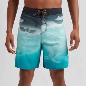 Surf Shorts Polyester Fabrics 4 Way Stretch Boardshorts Beach Shorts Stripe Swim <b>Trunk</b> <b>for</b> <b>Men</b> - Product Image 4