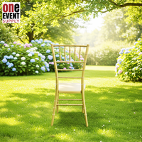 Chaise Chiavari blanche détachable One Event Supply, en PP, pour salle à manger, mariage, hôtel, événements extérieurs, chaise de fête moderne