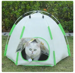 Pet Camping Tent Outdoor tent Breathable Cat Portable Foldable Dog Bed animal Cage Pet Supplies summer winter for dogs cats