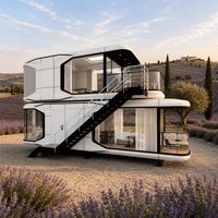 LeopadHome Maison préfabriquée, Maison capsule double, Usine de maisons mobiles pour hôtels, Maison mobile pour camping, Maison modulaire, Hôtel capsule