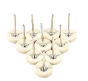 Wool Felt Abrasive Head Abrasive Polishing Wheel 2.35/3 Mm Handle Cotton Thread Polishing Mini Brush