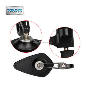 Rétroviseur <span class=keywords><strong>de</strong></span> moto universel à extrémité <span class=keywords><strong>de</strong></span> barre CNC en aluminium verre bleu 7/8 22mm <span class=keywords><strong>guidon</strong></span> pour Honda <span class=keywords><strong>Yamaha</strong></span> Suzuki Kawasaki - Product Image 5