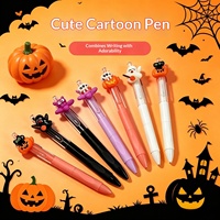 Stylo Gel Clic Cartoon Halloween Mignon à Séchage Rapide Encre Noire Cadeau Scolaire pour Étudiants