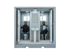 하이 퀄리티 분리형 조립식 더블 욕실 모바일 화장실 에너지 절약 친환경 샌드위치 패널 - Product Image 6