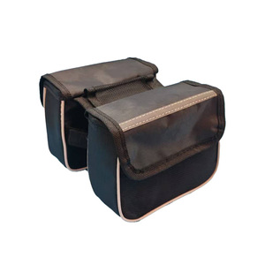 Bolsa para cuadro delantero de bicicleta de montaña, color negro, gran capacidad, con bolsillo para teléfono, para almacenamiento en el manillar de bicicleta de carretera - Product Image 1