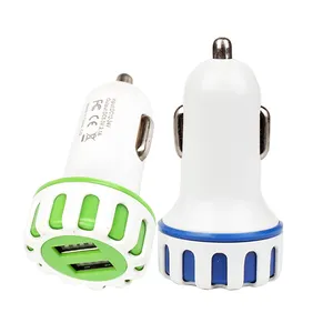 Two 2 USB Port Car Charger for Phone Dual USB Car Charger smart mobile phone ios android type-c