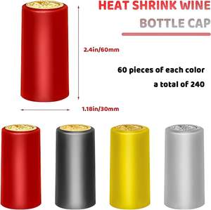 양각 로고 30mm PVC 열 수축 캡슐 와인 수축 랩 와인 병 코르크 캡슐 - Product Image 6