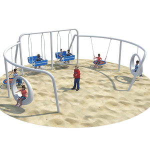 Sân chơi ngoài trời lớn giá rẻ bán chạy nhất, công viên giải trí gia đình, xích đu hoa cho trẻ em, cầu trượt bốn người - Product Image 6