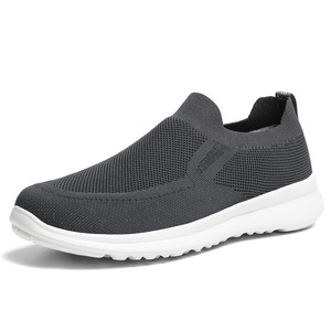 Wholesale Comfortable Breathable -on Casual Shoes for Men Soft Sole Casual Shoes Black Men's Walking Style Shoes - Product Image 4