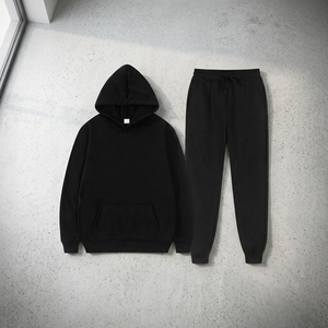 Ensembles de survêtements d'hiver pour hommes, 2 pièces, pull à manches longues et pantalon de jogging, respirants, imprimé léopard, doublure polaire latérale - Product Image 6