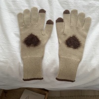 Gants d'hiver chauds en tricot coupe-vent à écran tactile personnalisés Gants tricotés complets pour filles Love Girls