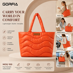 Bolso Tote de Nailon Acolchado de Lujo para Mujer, Bolso de Compras Ligero de Gran Capacidad, Bolsos de Hombro y Mensajero de Diseñador con Logotipo Personalizado - Product Image 2