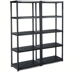 Étagères en plastique à 5 niveaux, rayonnage à usage moyen, rayonnage en plastique, entrepôt, maison, garage, stockage, utilisation en extérieur, rayonnage industriel - Product Image 1