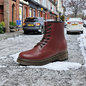 Botas Británicas Retro de Piel Vacuna con Cordones, Antideslizantes, Punta Redonda, para Hombre y Mujer, Invierno - Product Image 3