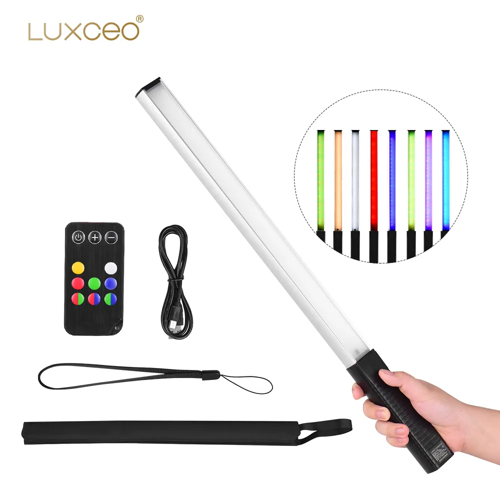 LUXCEO Q508A NEW film shooting equipment portable led light stick handheld photo rgb colors video light for photography studio