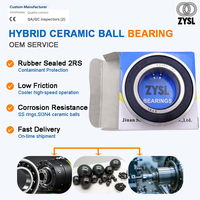 Roulement à billes hybride en céramique 6006 2RS à gorge profonde 30*55*13mm avec billes Si3N4 et anneaux en acier inoxydable pour vélo