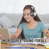 Casque sans fil AKZ-38 créatif camouflage graffiti supra-auriculaire Bluetooth 5.3 avec annulation active du bruit, commande vocale et fonction sport