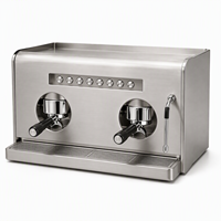 Boîtier métallique personnalisé pour machine à expresso, finition satinée pour boîtier à deux groupes, logo et couleur personnalisés, pièces semi-automatiques OEM ODM