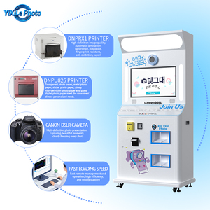 Photomaton coréen stylisé avec machine à autocollants pour selfies, 2 imprimantes et écran tactile - Product Image 4
