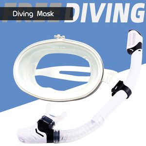 Ensemble masque de plongée et tuba, système de respiration entièrement sec, pour adulte, une seule fenêtre, verre trempé, silicone, équipement de sports nautiques - Product Image 5