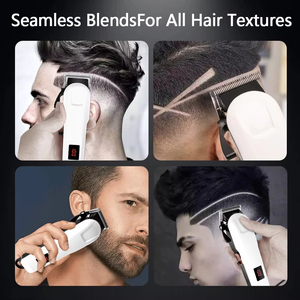 <span class=keywords><strong>Tondeuse</strong></span> à cheveux sans fil professionnelle, <span class=keywords><strong>tondeuse</strong></span> à barbe, rasoir électrique rechargeable avec écran LCD, lame en T, <span class=keywords><strong>kit</strong></span> étanche pour hommes - Product Image 6