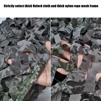 Filet de camouflage militaire 210D double couche en HDPE, taille personnalisée, résistant à l'eau et à la décoloration, pour jardin et chasse