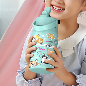 2024 Kids Water Bottle With Straw Lid 12oz Stainless Steel Water Bottles Bpa Free Water Bottle For School Reusable - Product Image 1