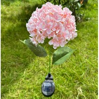 Lampe solaire LED en forme de fleur d'hortensia YH pour décoration de jardin extérieur, indice de protection IP65, alimentation DC 6V, télécommande, éclairage multicolore détachable