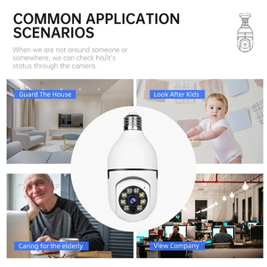 Cámara de Seguridad WESECUU E27 PTZ WIFI 360 Grados Inalámbrica IR CCTV, Cámara de Vigilancia IP de Doble Banda 2MP 3MP Económica Tipo Bombilla para el Hogar - Product Image 6
