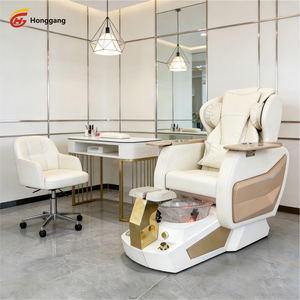 Modern Foot Spa Chair Comfortable Manicure Chair with Wireless <b>Charger</b> - Product Image 3