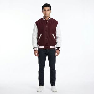 Custom High Quality Fleece Blank Bomber Unisex Winter <b>Baseball</b> <b>Jackets</b> Breathable Stand Collar 100% Cotton <b>Mens</b> Black <b>Jacket</b> - Product Image 1