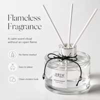Bâtonnets diffuseurs de parfum en rotin pour la maison, diffuseur d'huiles essentielles en rotin naturel