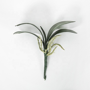 E-3102 Hojas <span class=keywords><strong>de</strong></span> Orquídea Artificiales Verdes al por Mayor, Hojas <span class=keywords><strong>de</strong></span> Orquídea <span class=keywords><strong>de</strong></span> Látex con Tacto Real para Arreglos Florales - Product Image 2