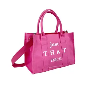 Bolso de mano de lona de lujo informal extra grande, bolso de mujer con logotipo personalizado, bolso de hombro cruzado de diseñador, bolso de compras con patrón de letras