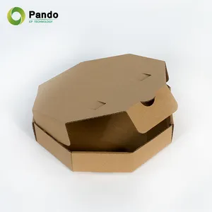थोक कस्टम मुद्रित सफेद डिलीवरी नालीदार क्राफ्ट पिज्जा बॉक्स लोगो के साथ ब्राउन पेपर पिज्जा बॉक्स पिज्जा के लिए चीन