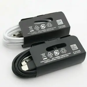 Cables DE DATOS DE cargador rápido de carga rápida con cable tipo C de caja al por menor para Samsung S8 S9 S10 Plus S20 S21 S22